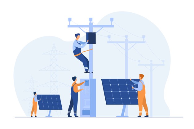 solar-power-plant-maintenance-utility-workers-repairing-electric-installations-boxes-towers-power-lines-electric-network-operation-city-service-renewable-energy-topics_74855-8590